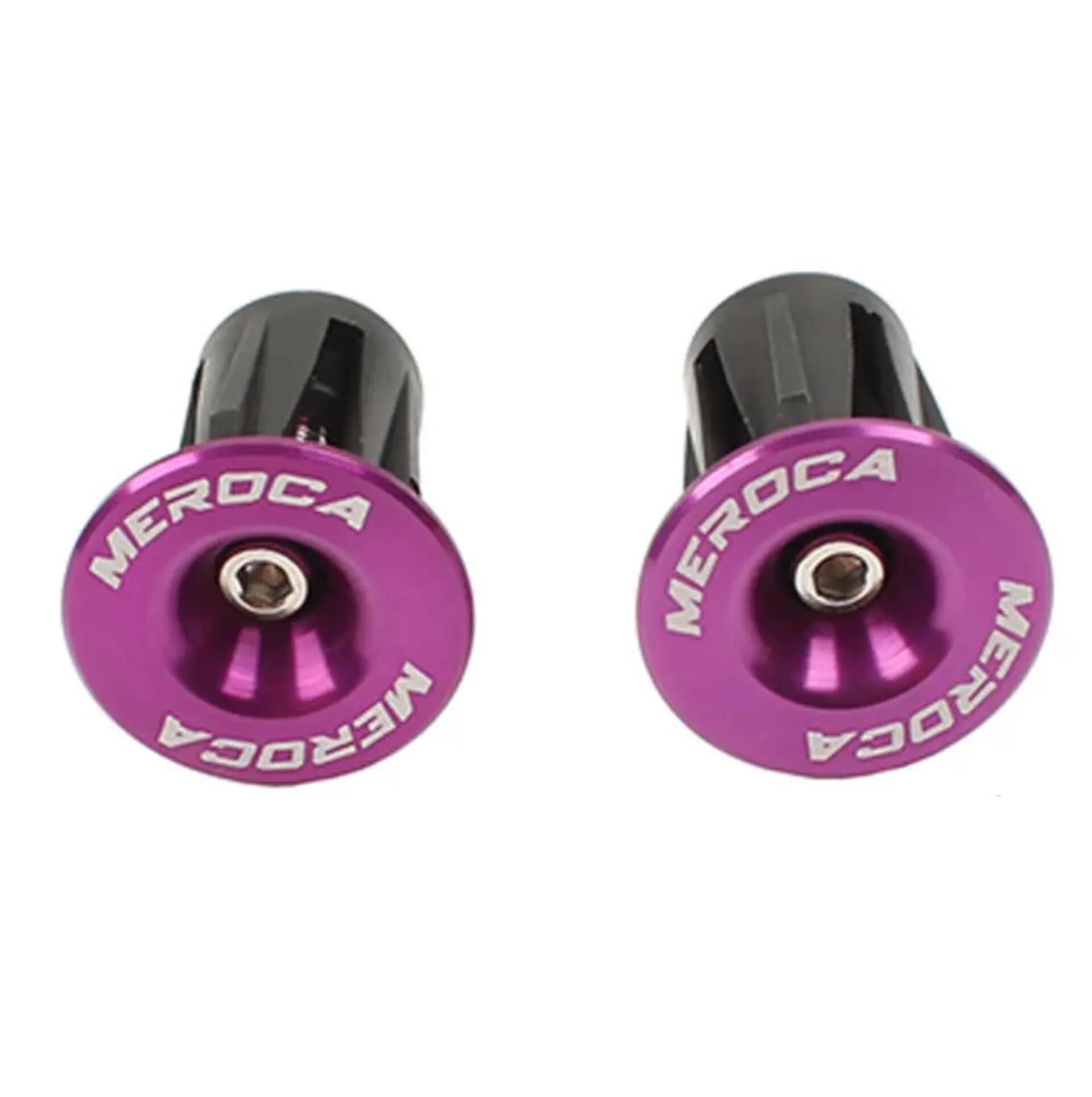 Korki kierownicy rowerowej 22–24 mm fioletowe aluminium M4