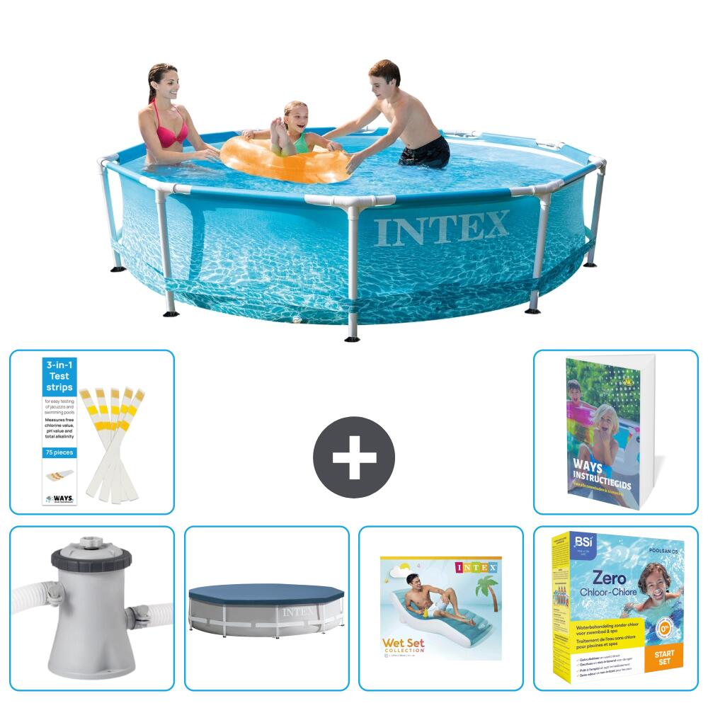 INTEX Basen ze stelażem Okrągły - 305x76 cm - 7-częściowy S309