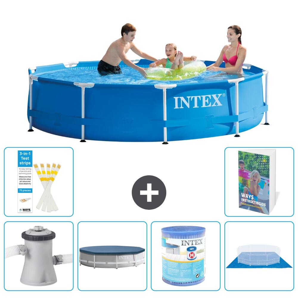 INTEX Basen ze stelażem Okrągły - 305x76 cm - 7-częściowy S341