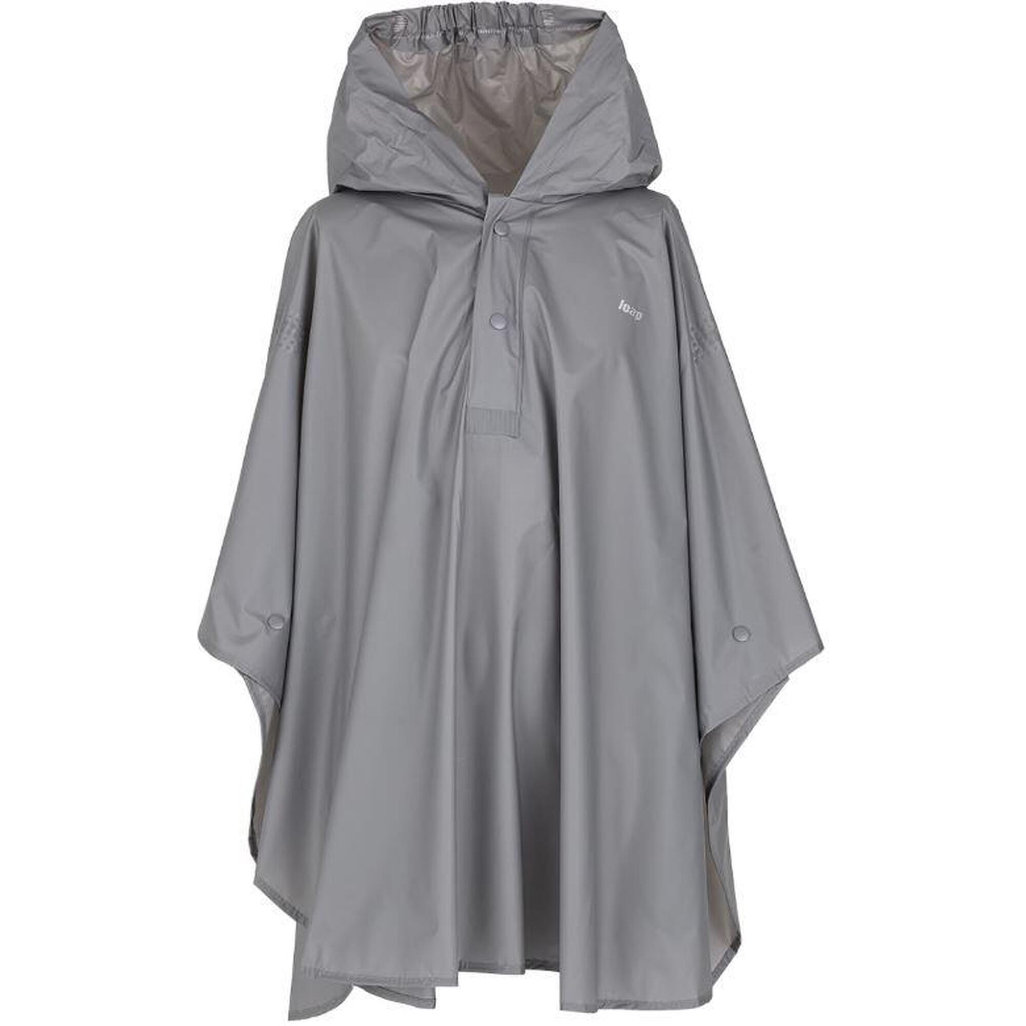 Poncho przeciwdeszczowe Glemo Foggy blue — regulowany kaptur  odblaski