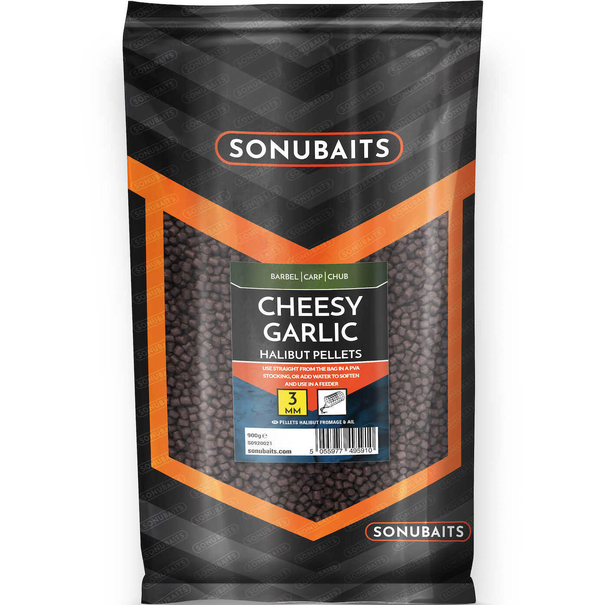 Pellet Zanętowy Sonubaits Halibut - Cheesy Garlic 8Mm 900G