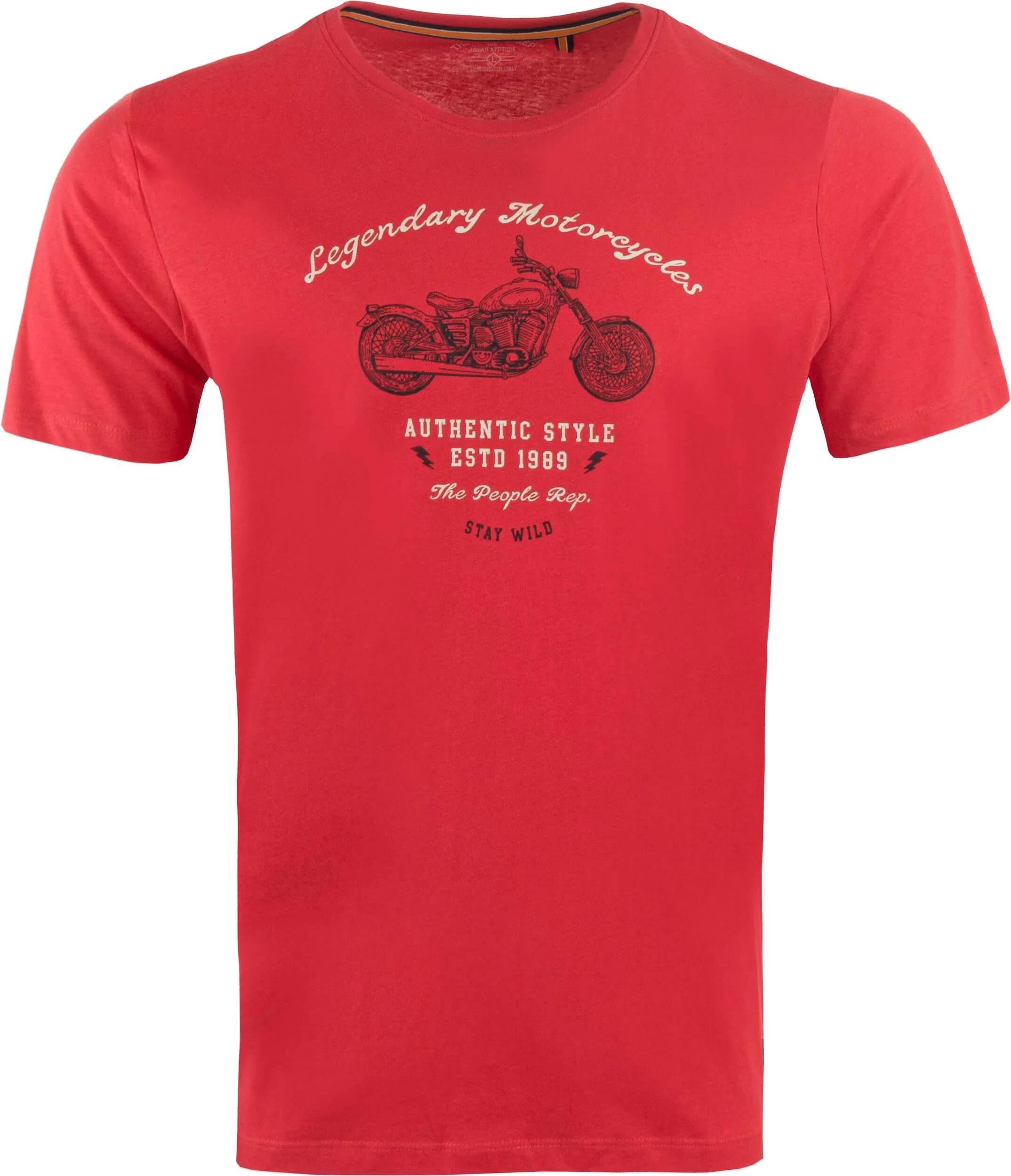 T-shirt męski The People Rep. Sound czerwony