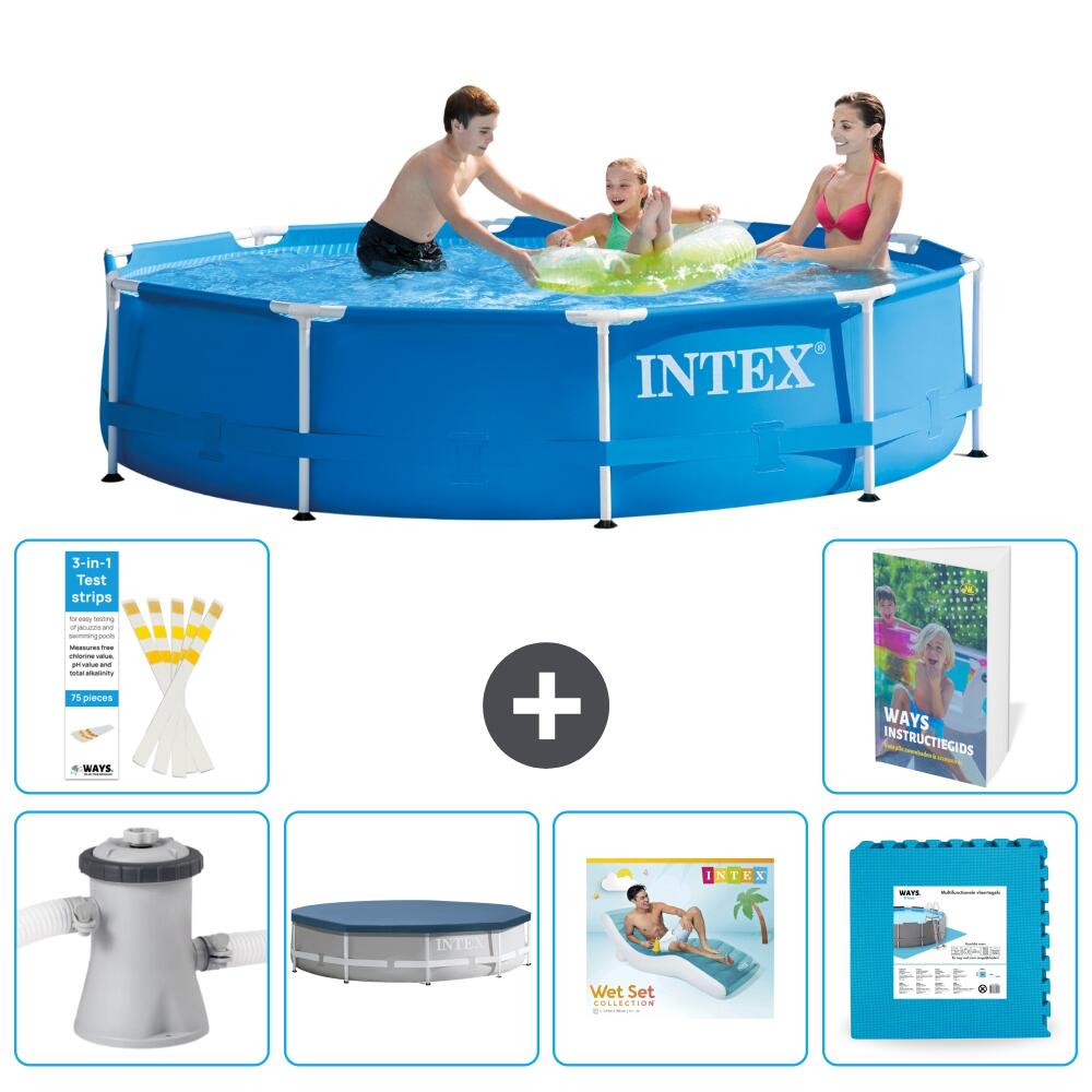 INTEX Basen ze stelażem Okrągły - 305x76 cm - 7-częściowy S303