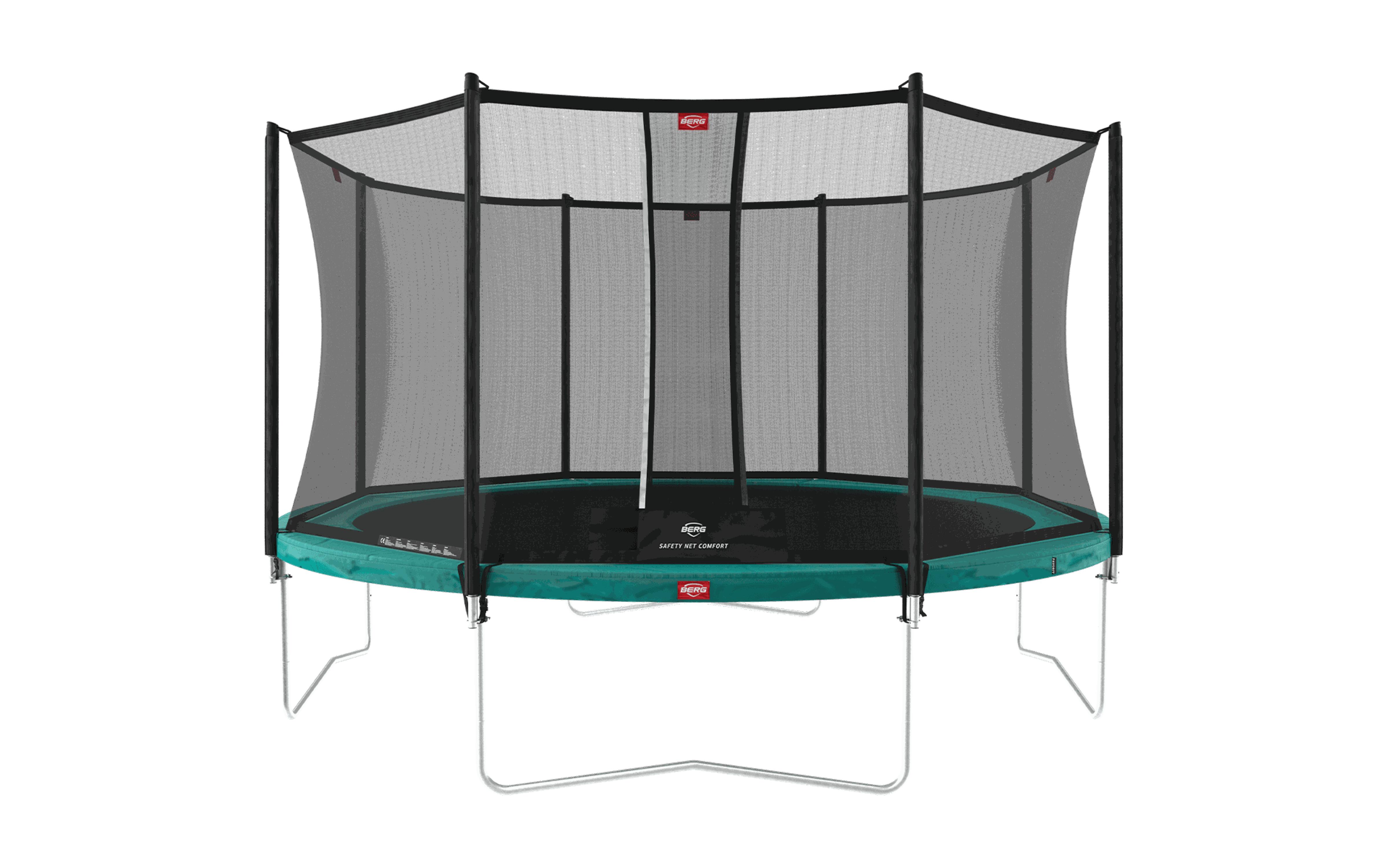 Trampolina Favorit Regular 430 + Siatka Bezp. Comfort Zielony