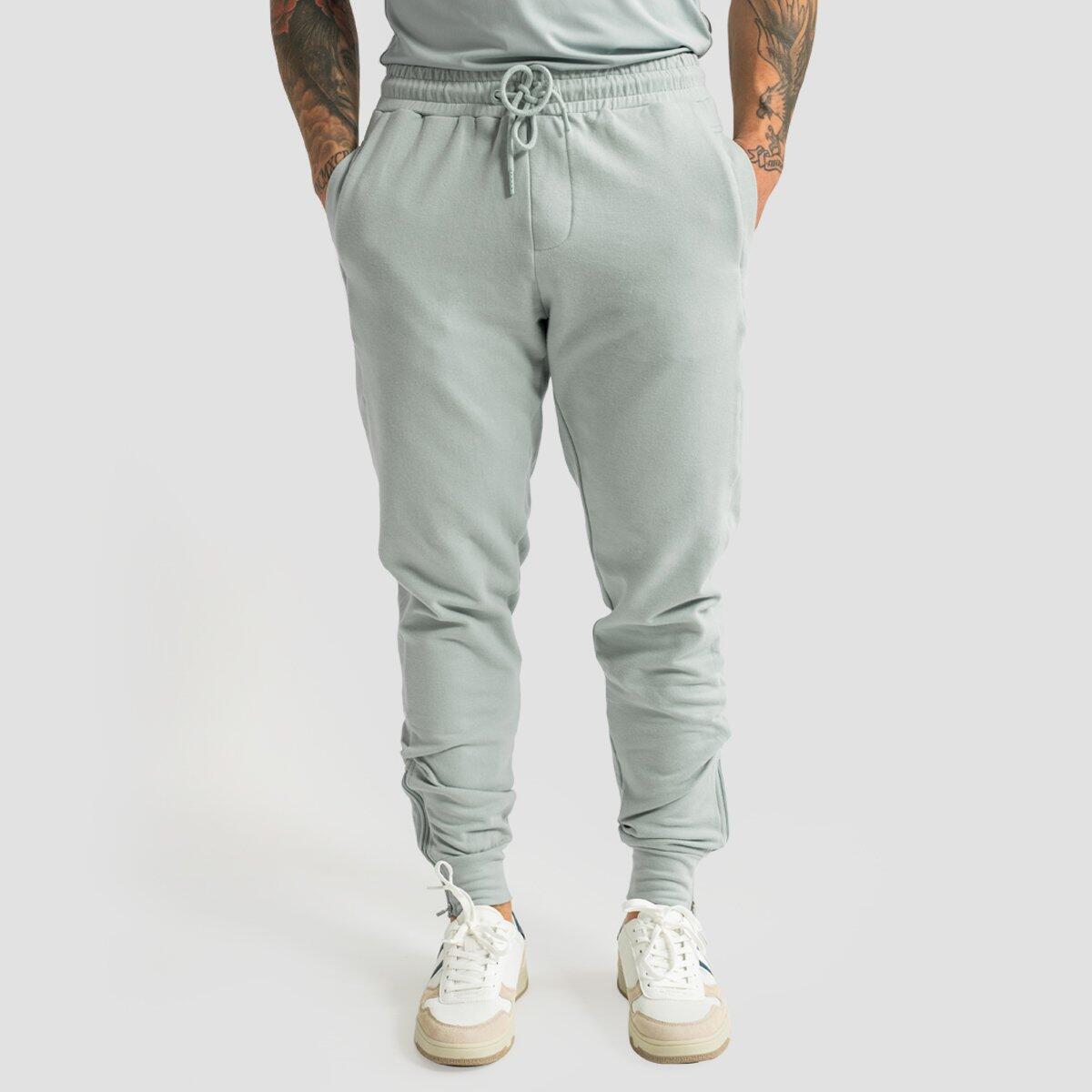 Joggery męskie fitness slim z kieszeniami zielone Limitless