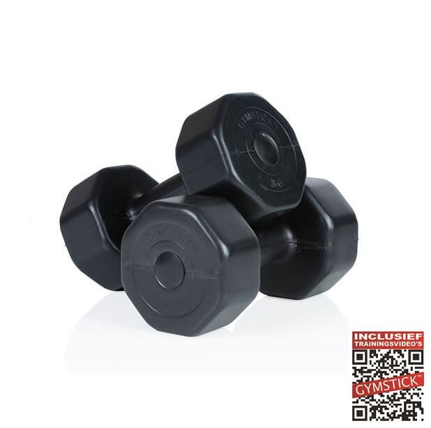 Zestaw hantli winylowych 2 x 5 kg, czarny