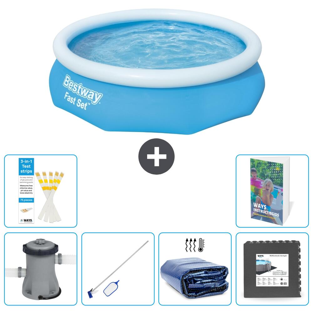 BESTWAY Basen Fast Set Okrągły - 305x76 cm - 7-częściowy S217