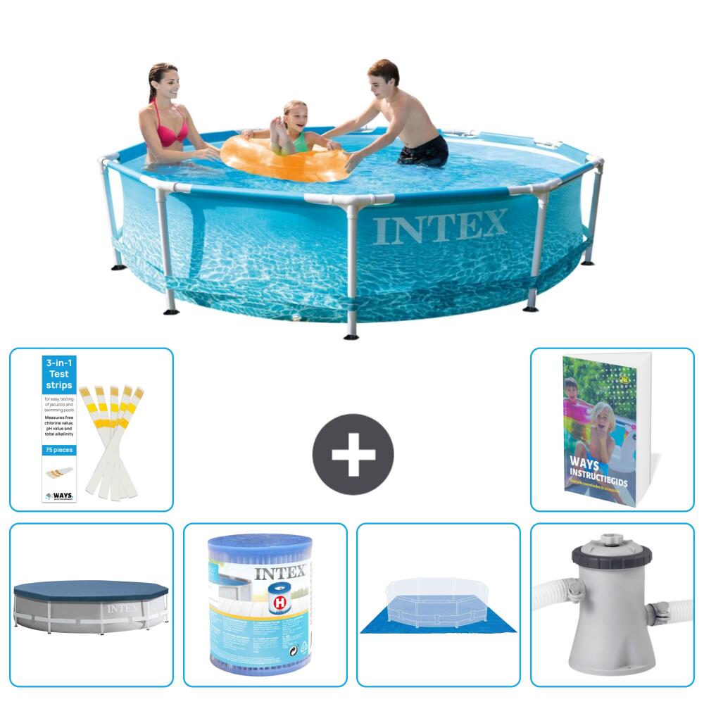 INTEX Basen ze stelażem Okrągły - 305x76 cm - 7-częściowy S167