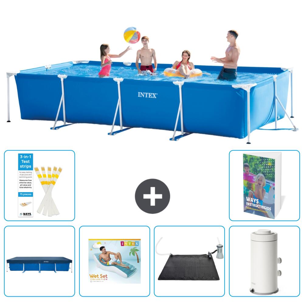 INTEX Basen ze stelażem Prostokątny - 450x220x84 cm - 7-częściowy S70