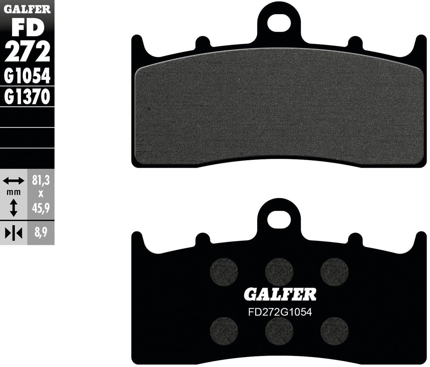 Klocki hamulcowe GALFER FD272 (G1054) ECE R90 81,3 x 45,9 mm