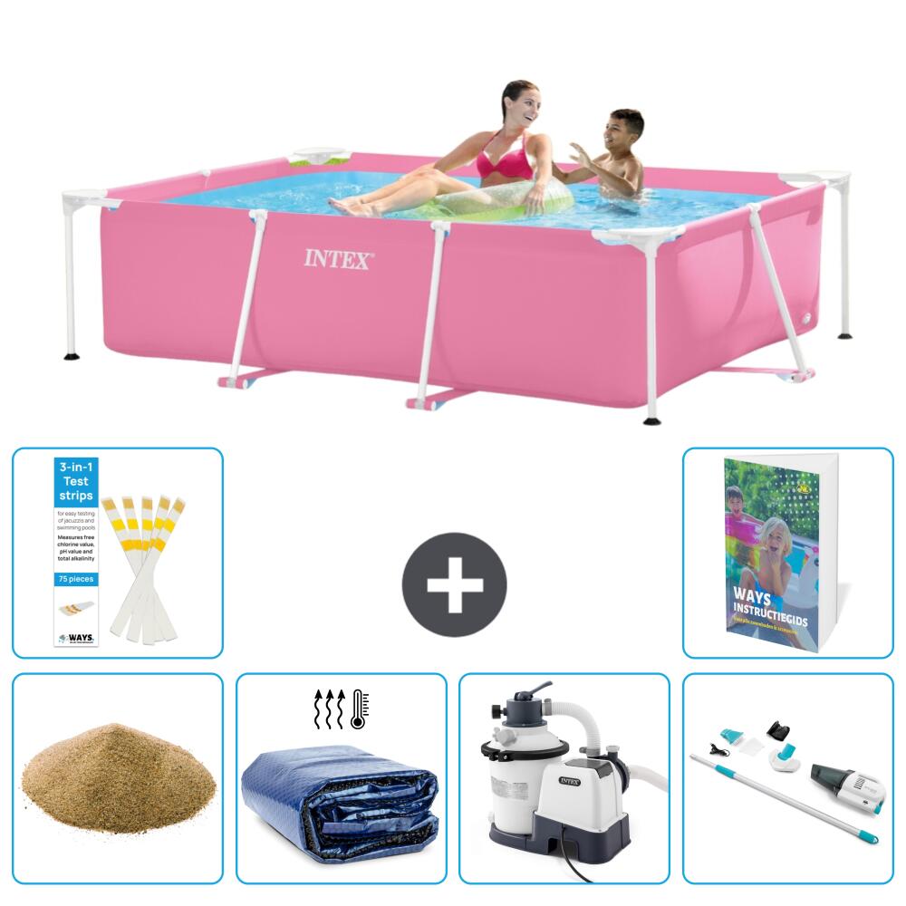 INTEX Basen ze stelażem Prostokątny - 220x150x60 cm - 7-częściowy S89