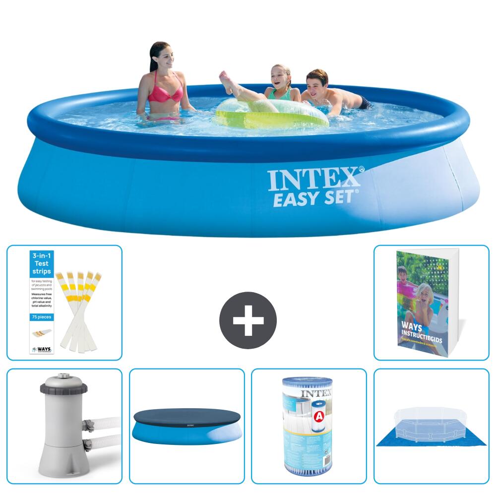 INTEX Basen Easy Set Okrągły - 396x84 cm - 7-częściowy S341