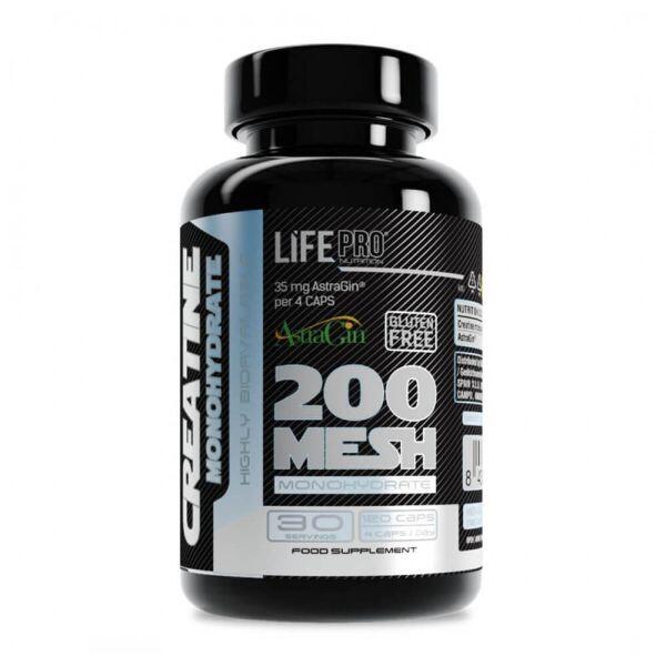 Monohydrat kreatyny 200 mesh z Astragin - 120 kapsułek LifePRO