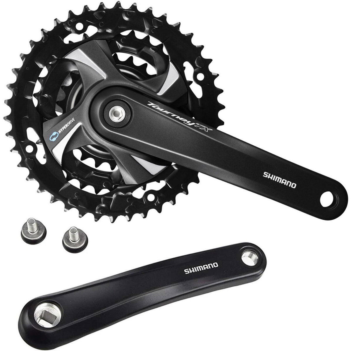Korba Shimano Tourney 7/8 biegów 28/38/48T 175mm czarna OEM