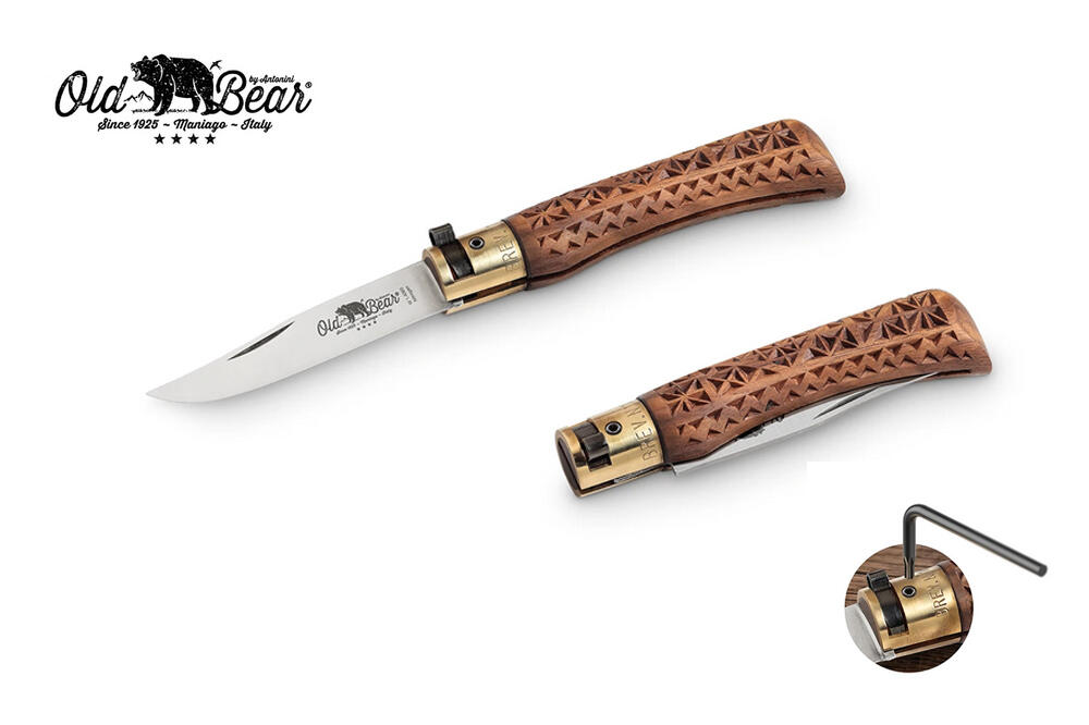 Nóż składany Antonini Carved Walnut S Stainless BL