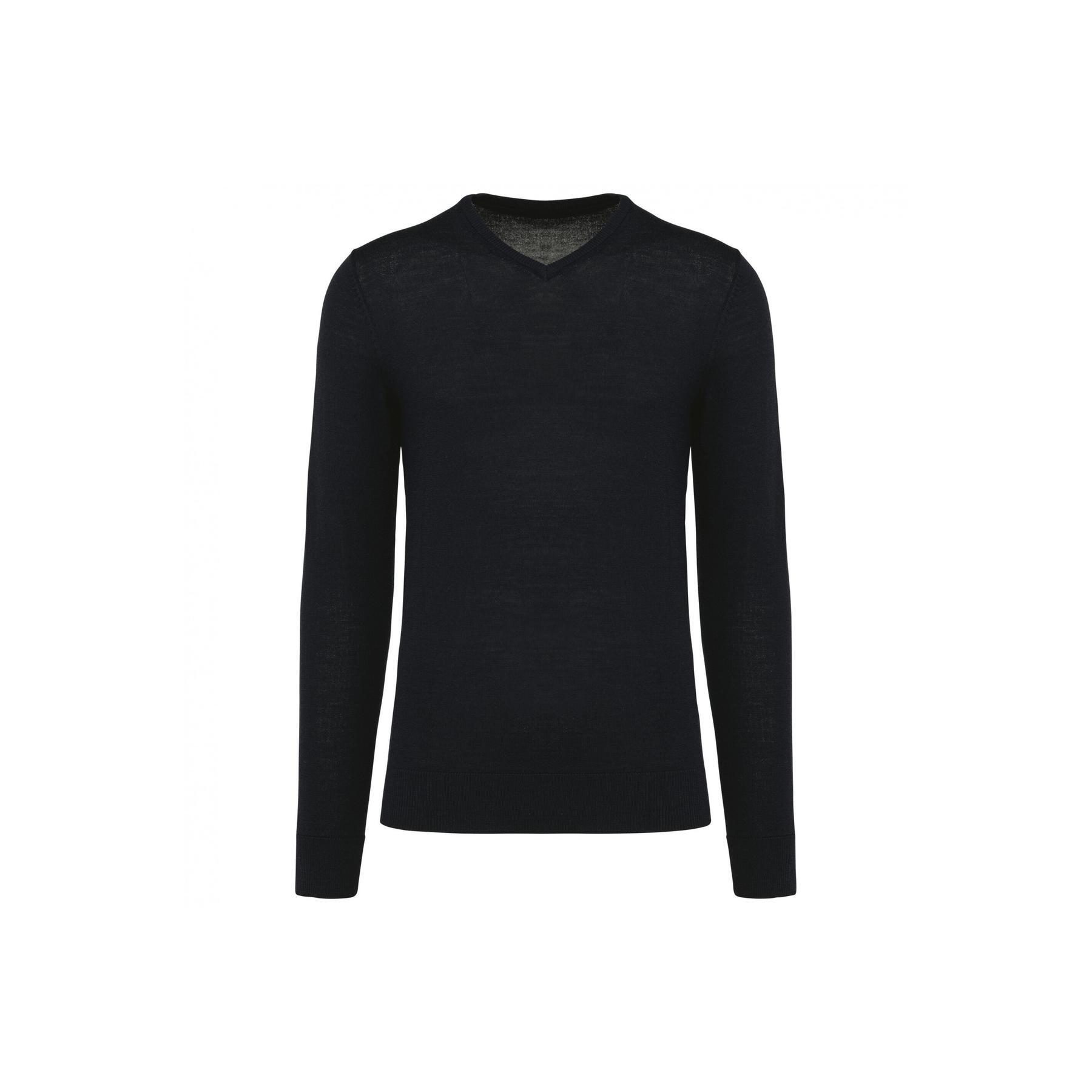 Sweter v-neck z merynosów Kariban Premium
