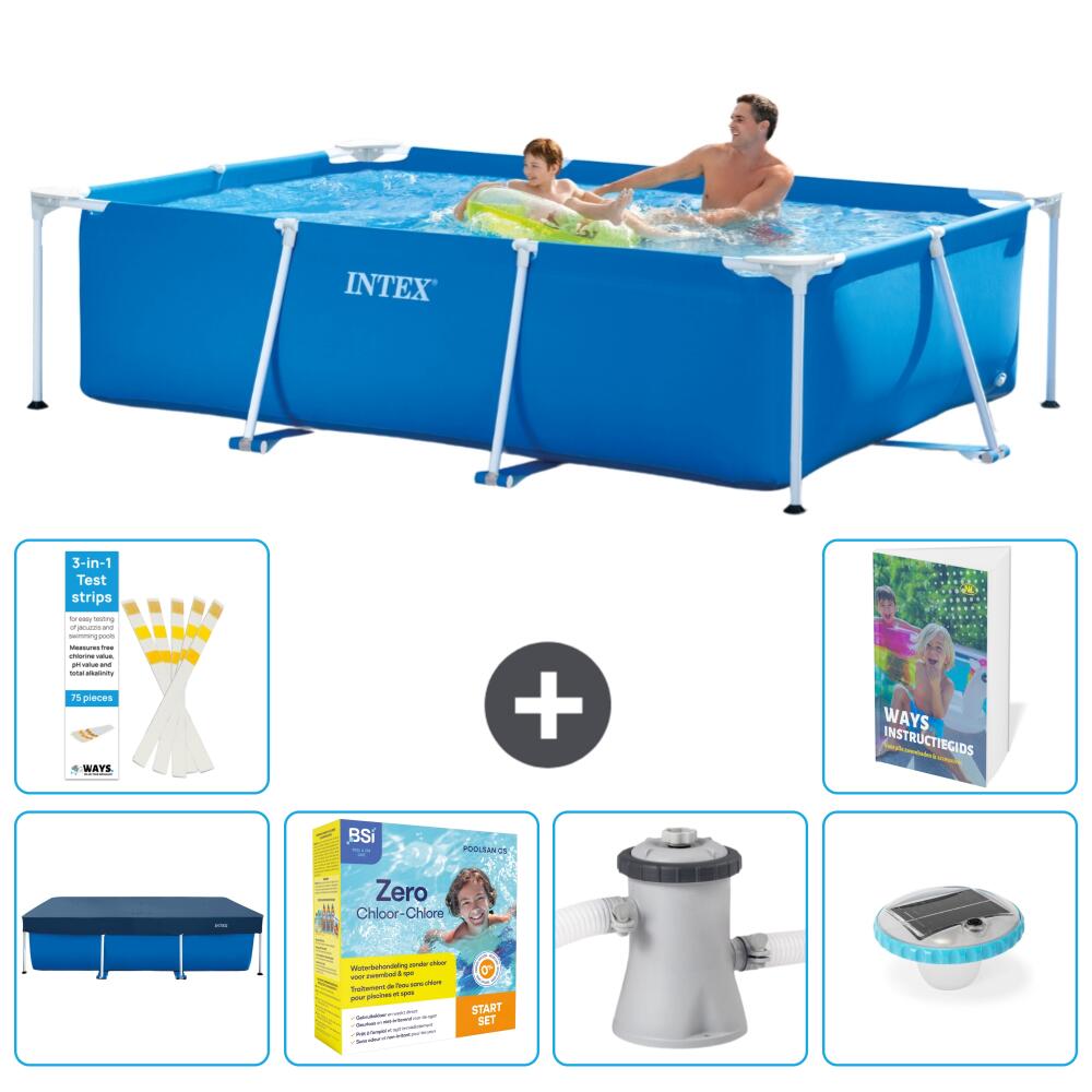 INTEX Basen ze stelażem Prostokątny - 260x160x65 cm - 7-częściowy S4