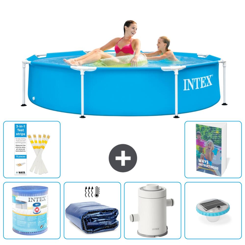 INTEX Basen ze stelażem Okrągły - 244x51 cm - 7-częściowy S101