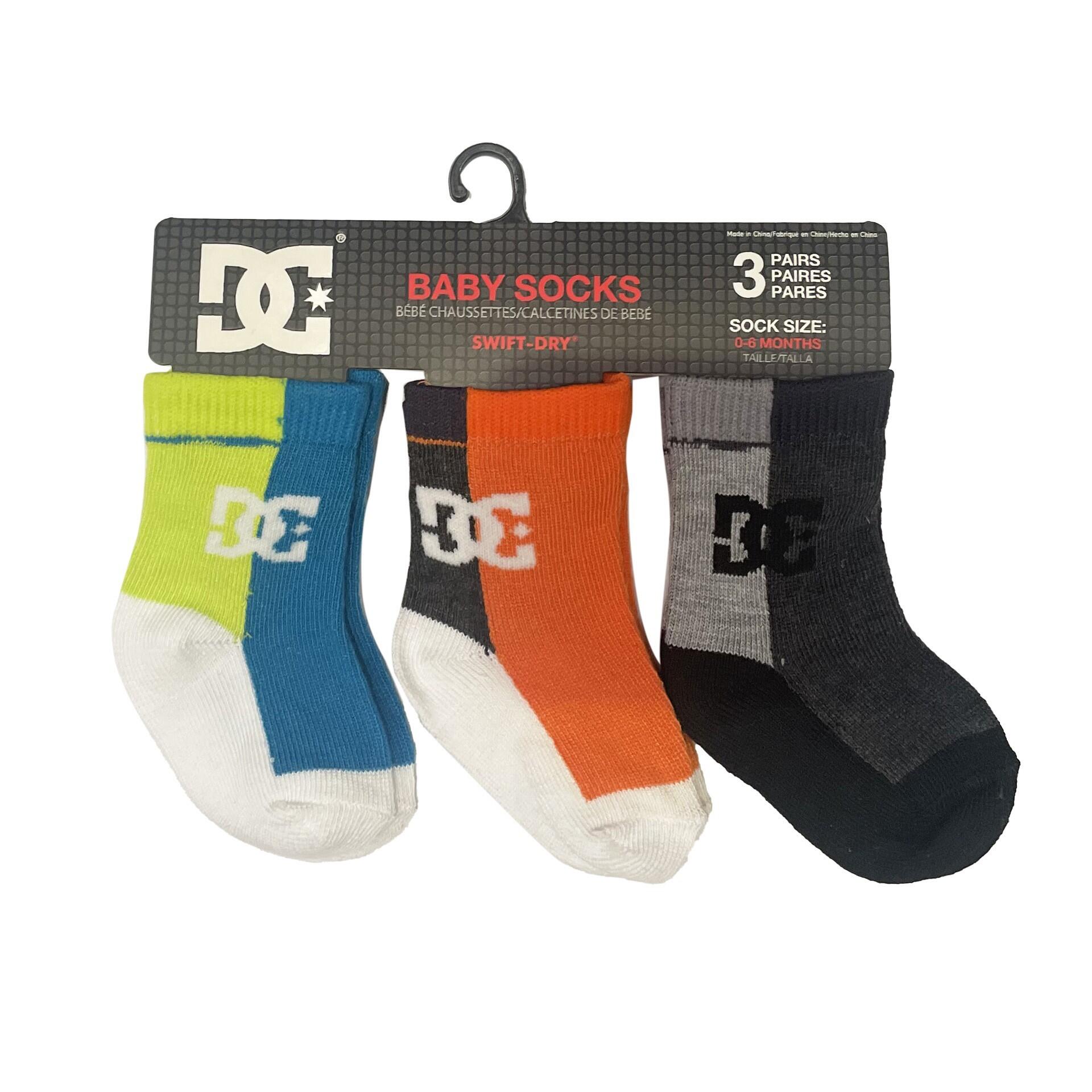 Skarpetki dziecięce DC Stripe Crew 3-pak wielokolorowe