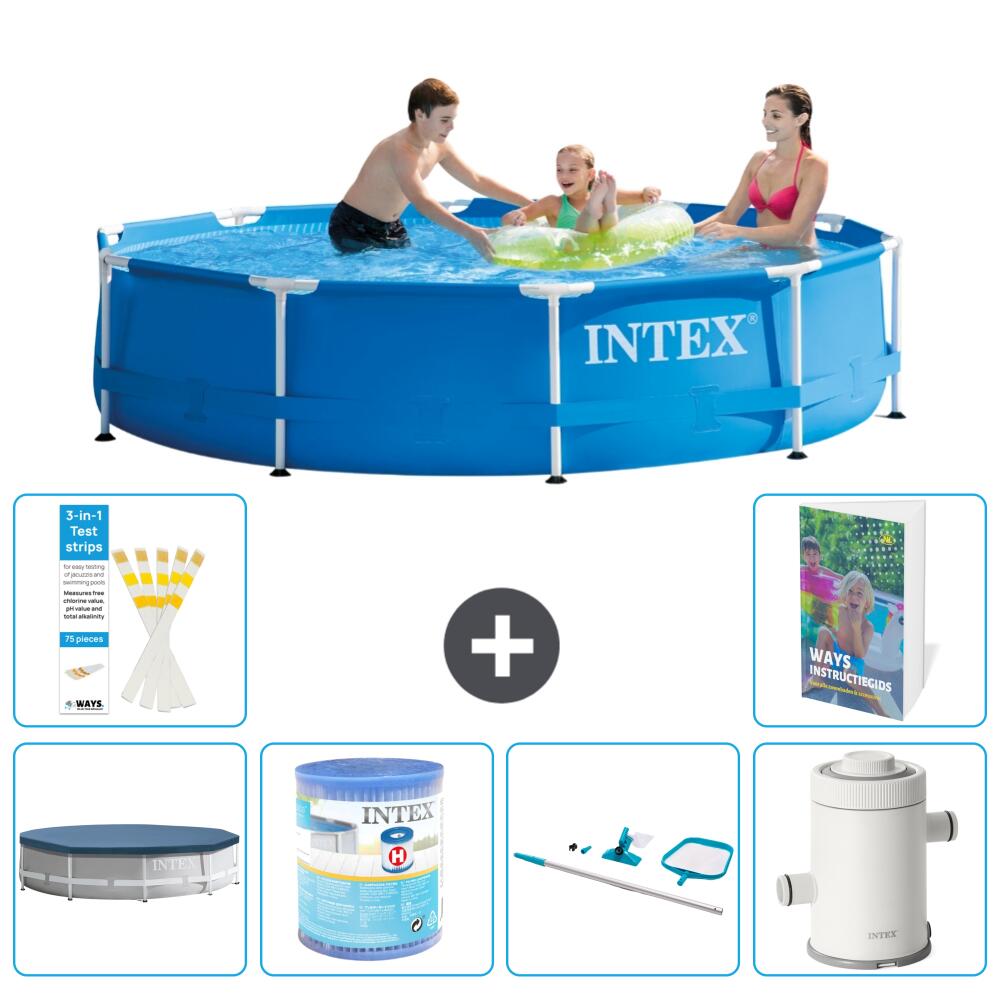 INTEX Basen ze stelażem Okrągły - 305x76 cm - 7-częściowy S130
