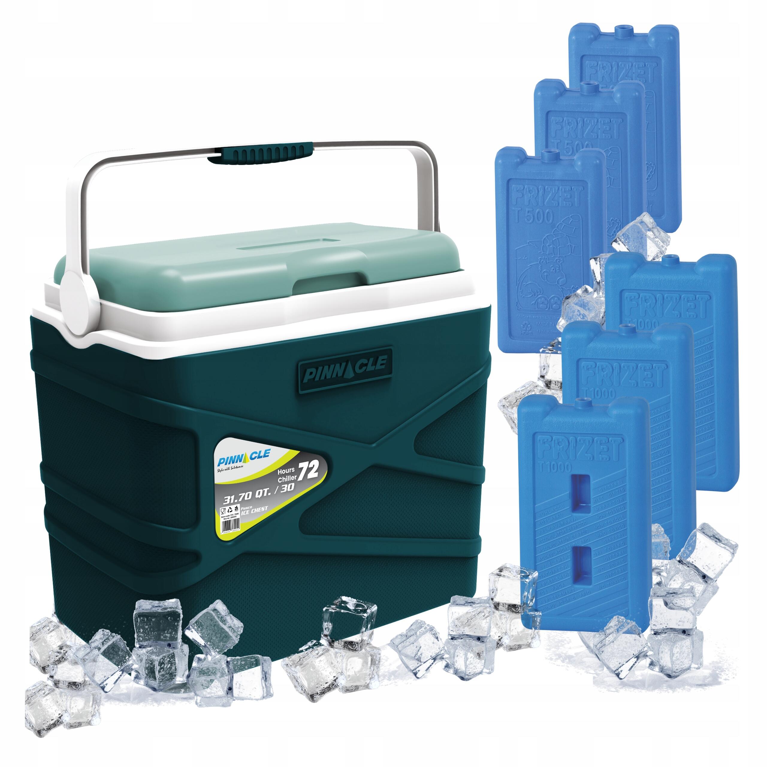 Lodówka Turystyczna przenośna 30L PINNACLE Duża do Samochodu + 6 wkładów