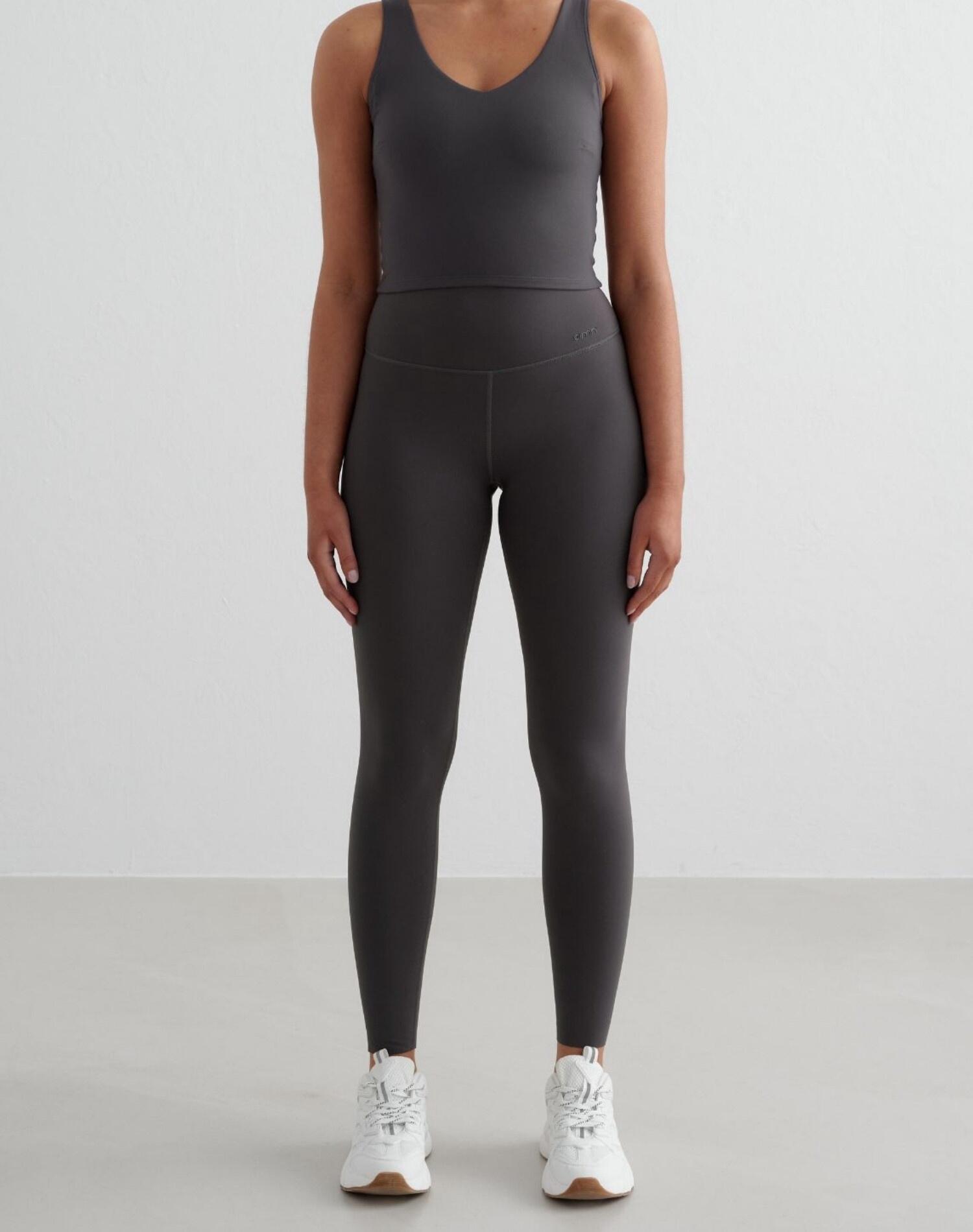 Damskie legginsy wysoki stan, odprowadzające pot, squat proof Sense Tall szare
