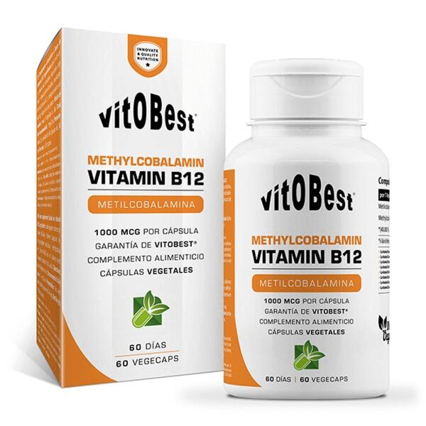 Metylokobalamina Witamina B12 1000 mg - 60 kapsułek roślinnych VitoBest