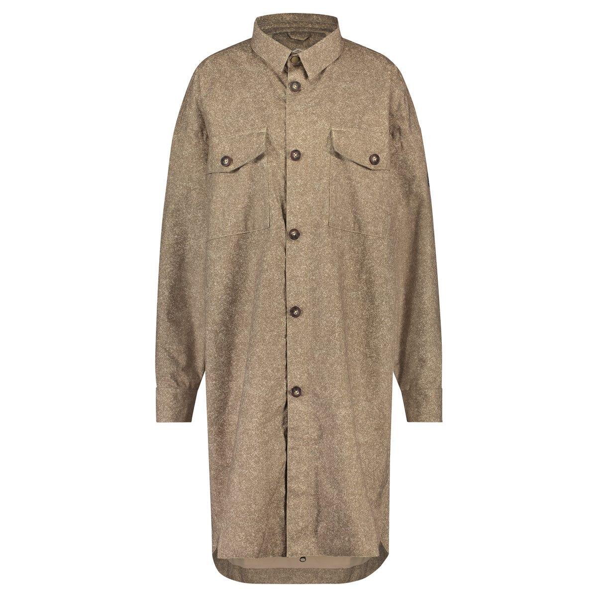 Oversized Rain Shirt Women Lead Grey