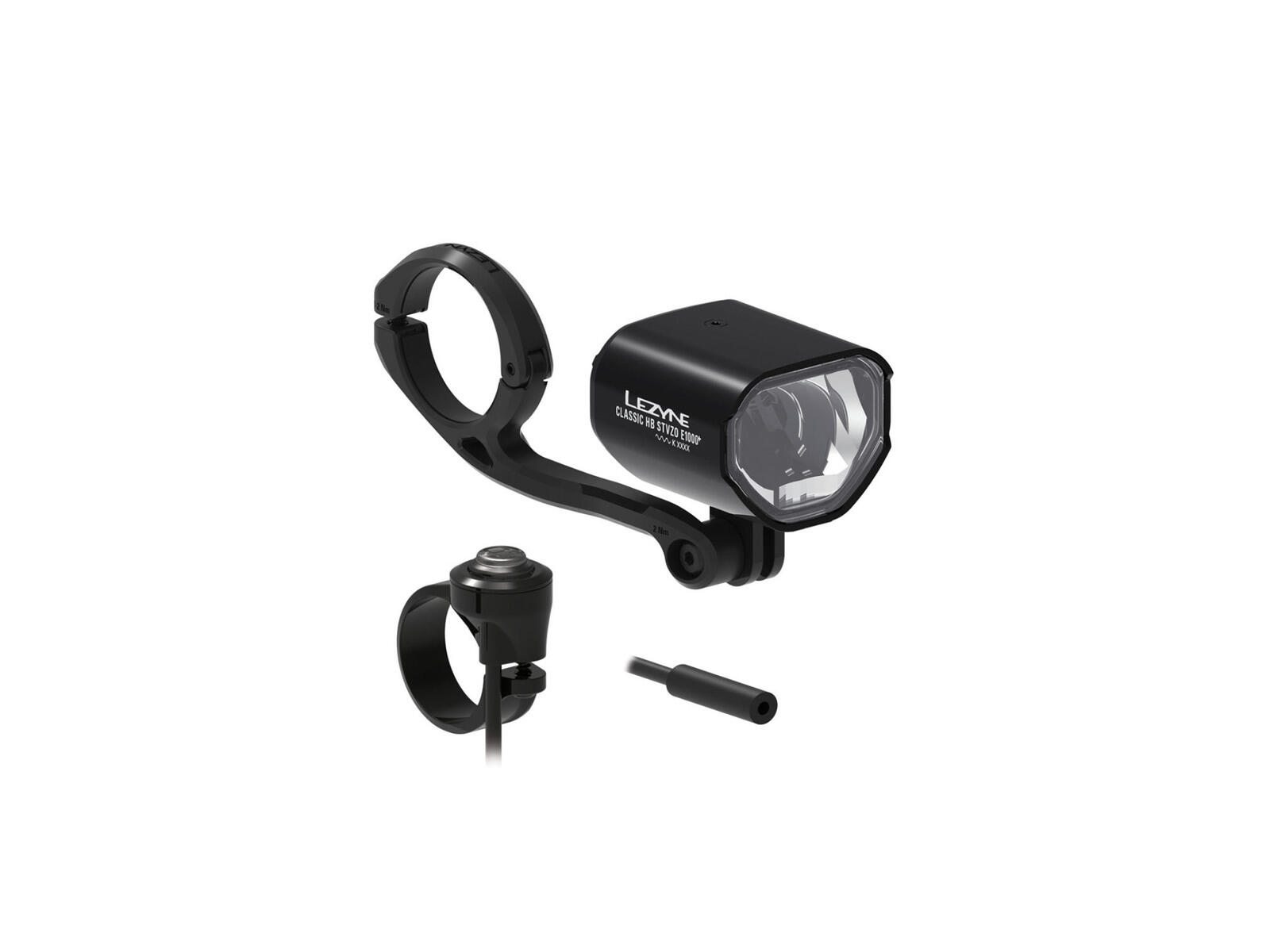 Lezyne Classic HB E1000+ STVZO lampka przednia, czarna