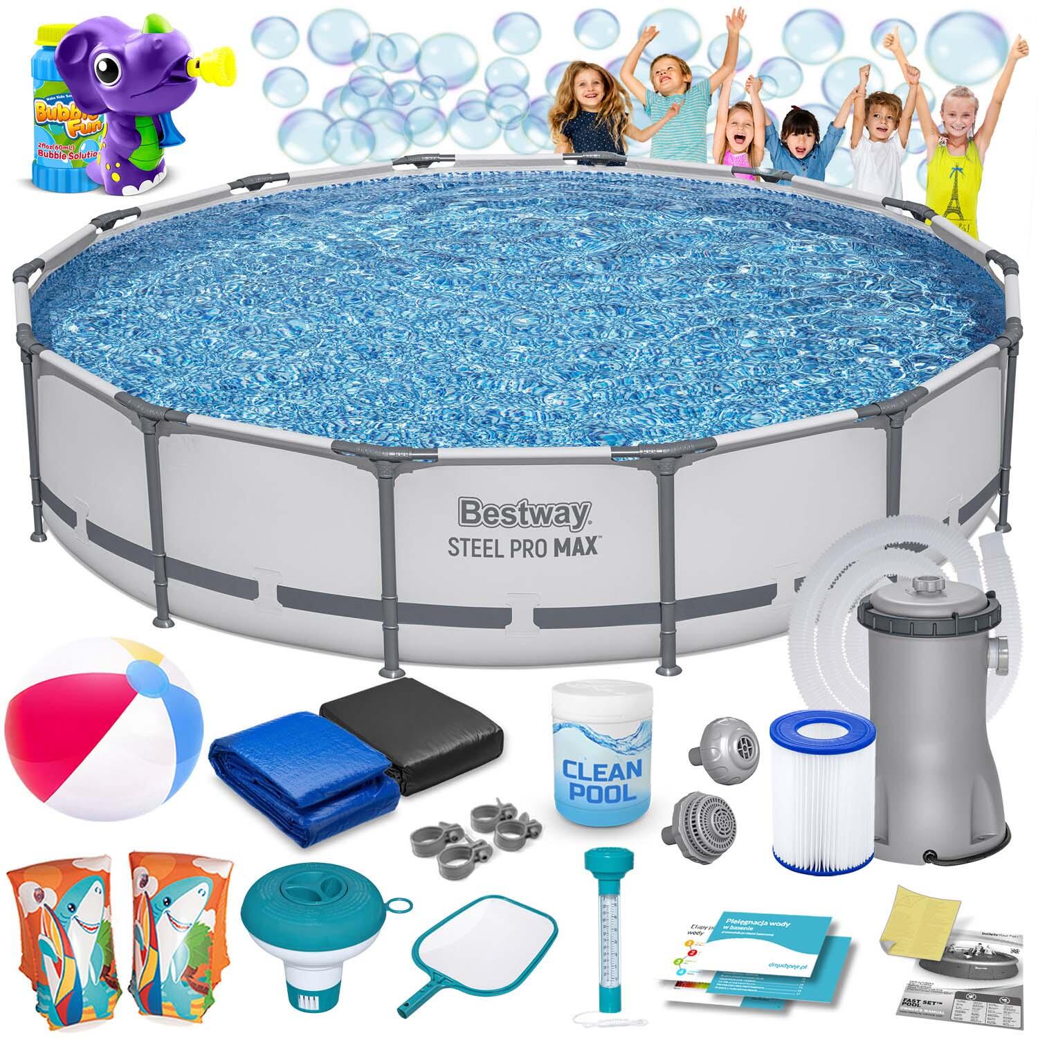 Basen stelażowy ogrodowy Bestway okrągły 427x84 cm zestaw 17w1 z pompą 2026