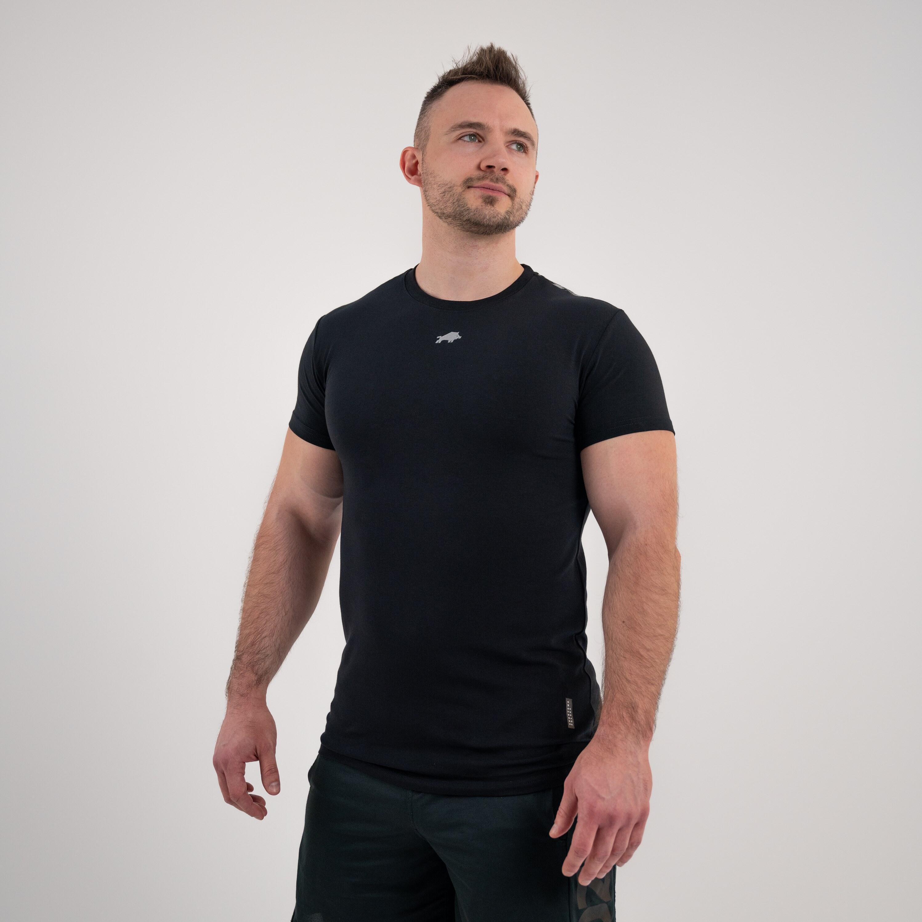 Koszulka slim DZIK® PRO GRIP srebrna