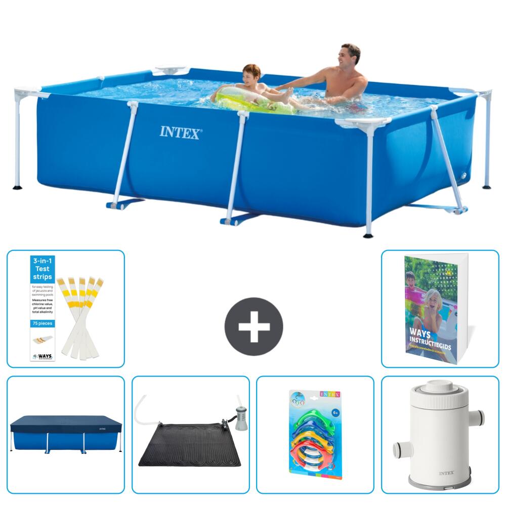 INTEX Basen ze stelażem Prostokątny - 260x160x65 cm - 7-częściowy S118