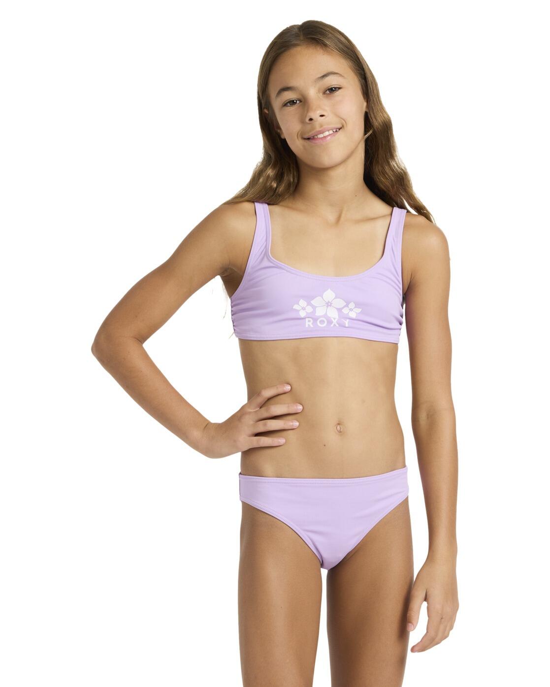Bikini dwuczęściowe dla Dziewczynki SOLID ACTIVE