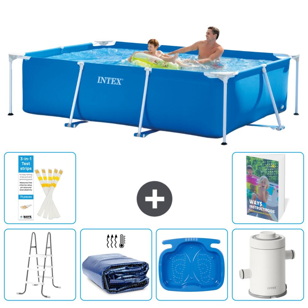 INTEX Basen ze stelażem Prostokątny - 260x160x65 cm - 7-częściowy S144
