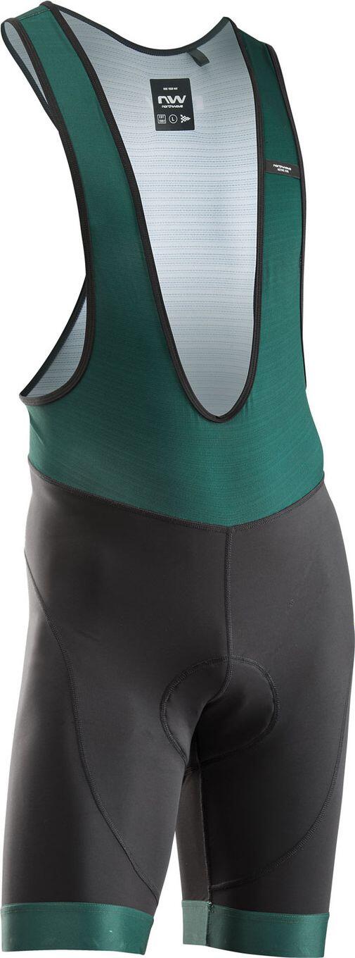 Spodenki rowerowe NORTHWAVE Active Evo Bibshort czarno zielone