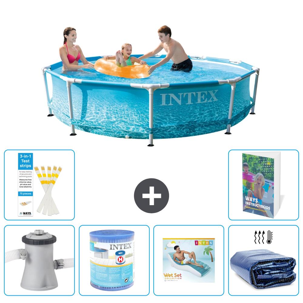 INTEX Basen ze stelażem Okrągły - 305x76 cm - 7-częściowy S347