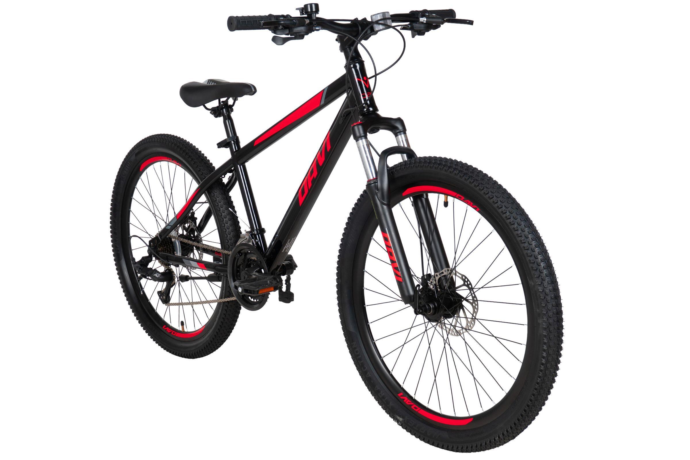 Rower górski MTB Davi Terrano Pro 26, 145-170 cm, 21 biegów, czarny/czerwony