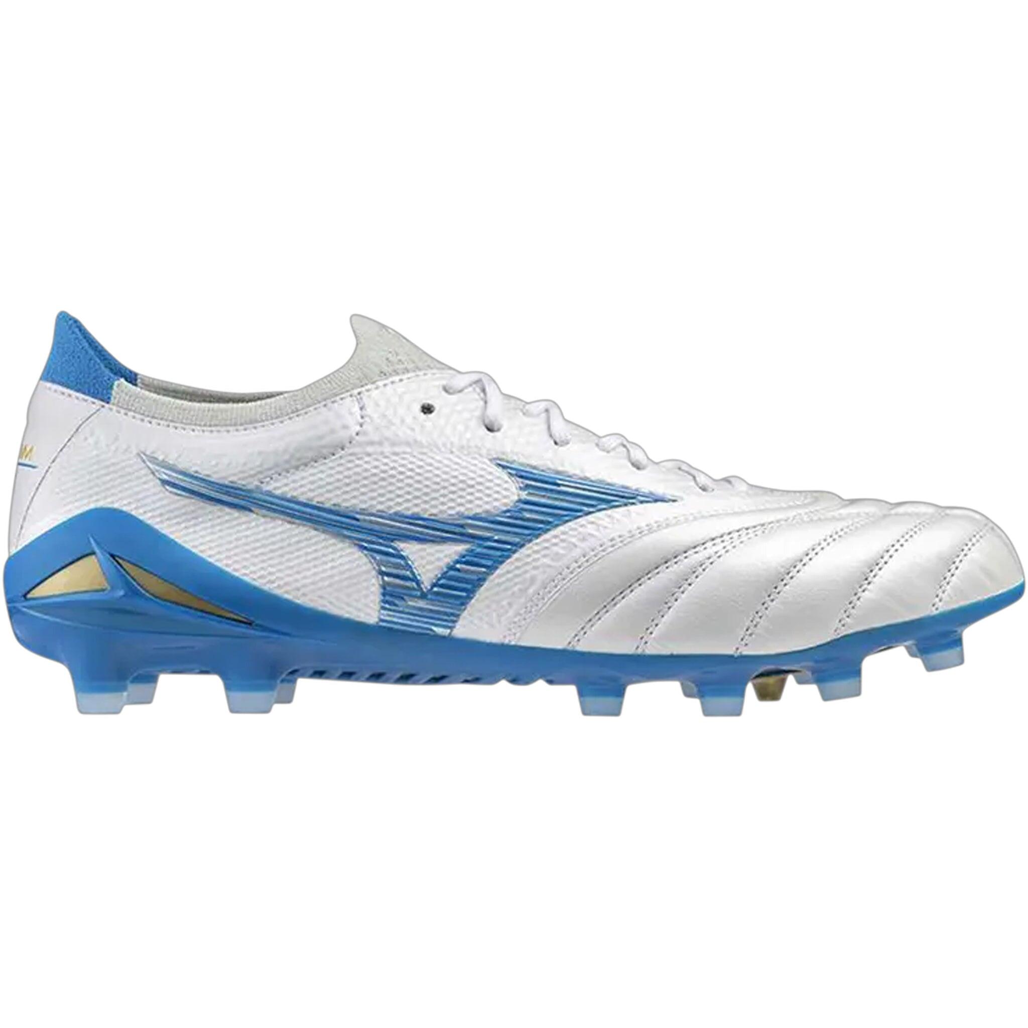 Buty piłkarskie męskie Mizuno Morelia Neo IV β Japan FG laser blue/white
