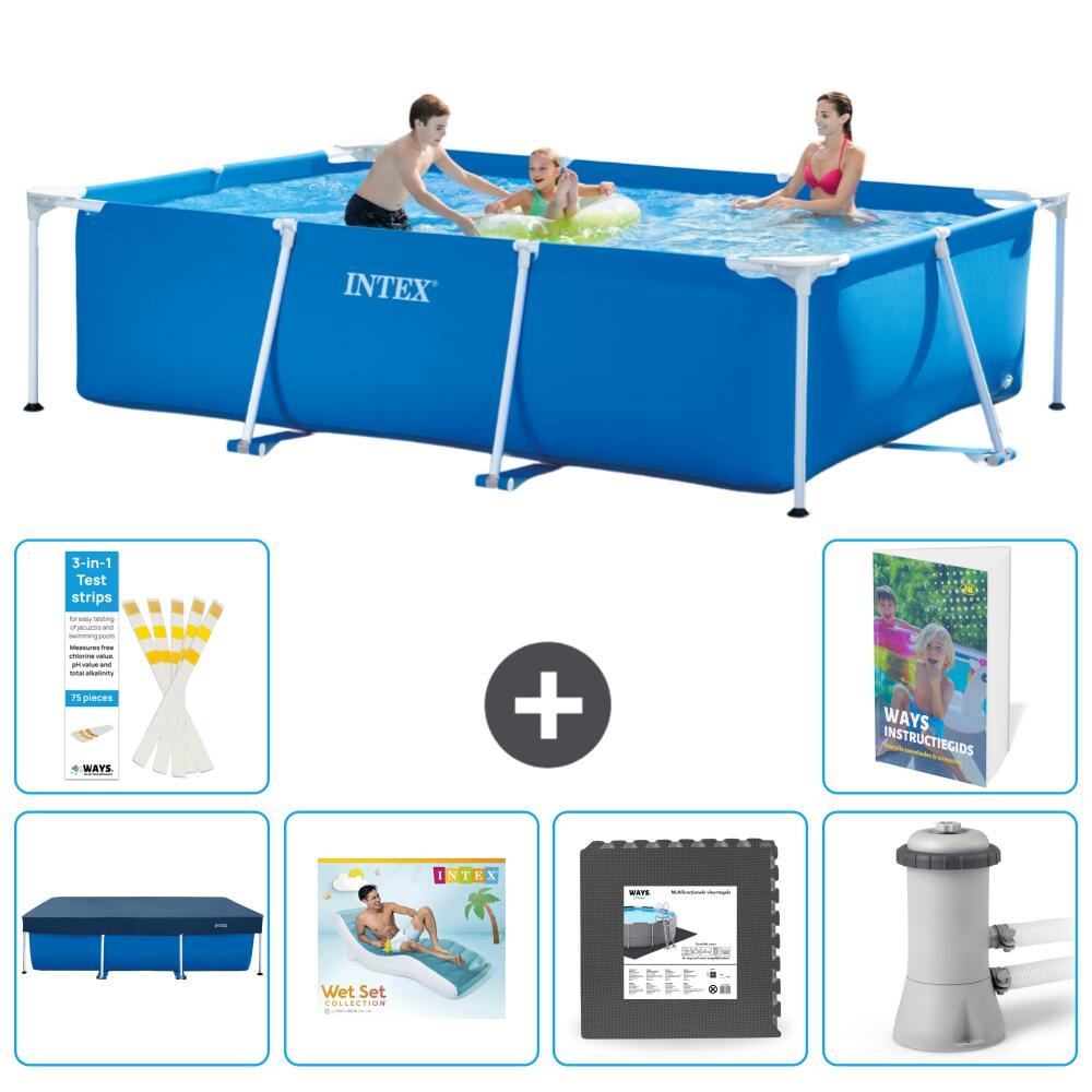 INTEX Basen ze stelażem Prostokątny - 300x200x75 cm - 7-częściowy S49