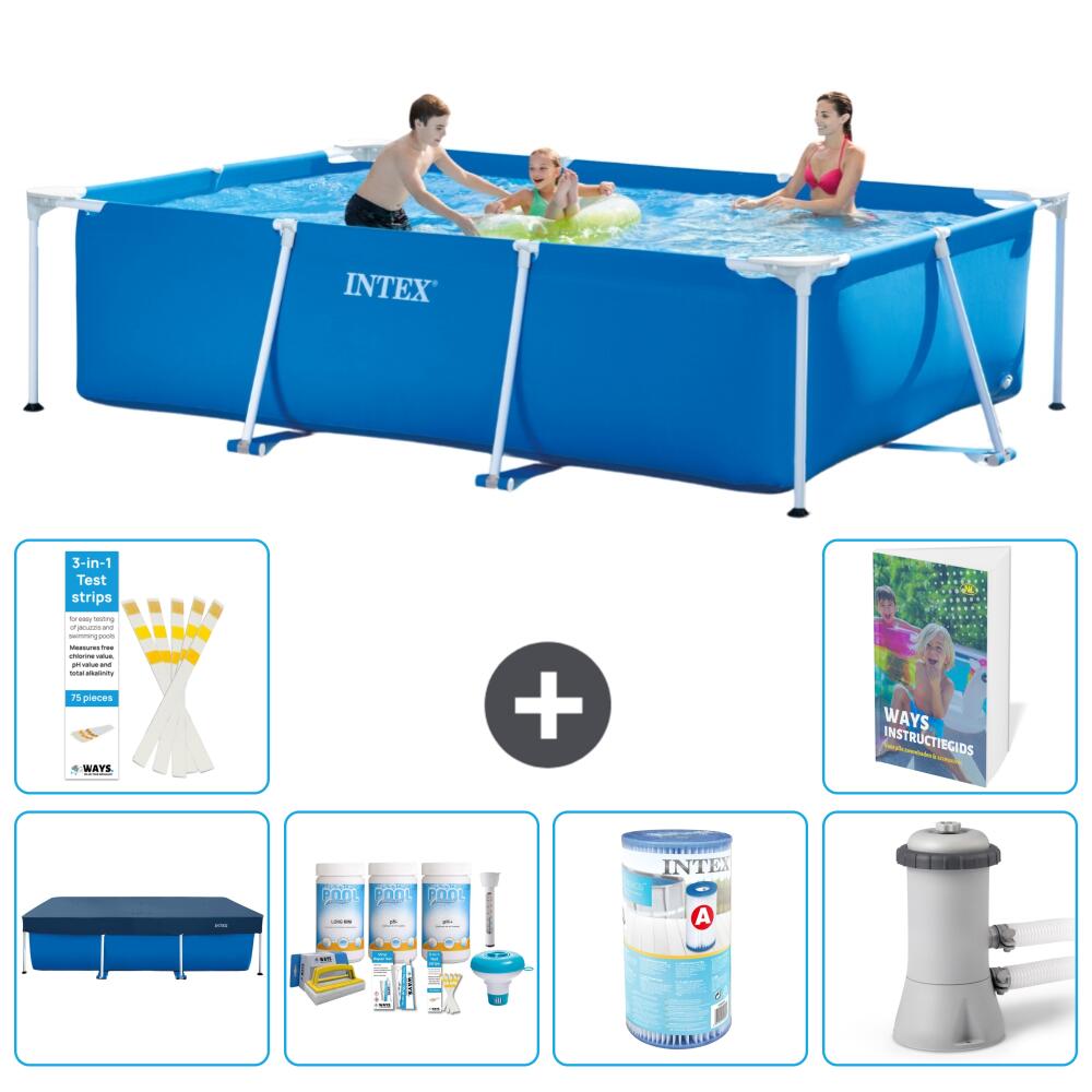 INTEX Basen ze stelażem Prostokątny - 300x200x75 cm - 7-częściowy S34
