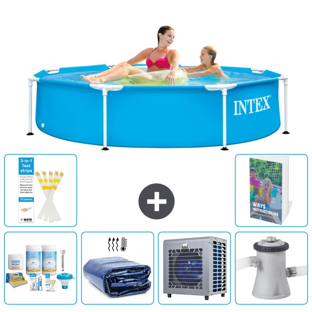 INTEX Basen ze stelażem Okrągły - 244x51 cm - 7-częściowy S128