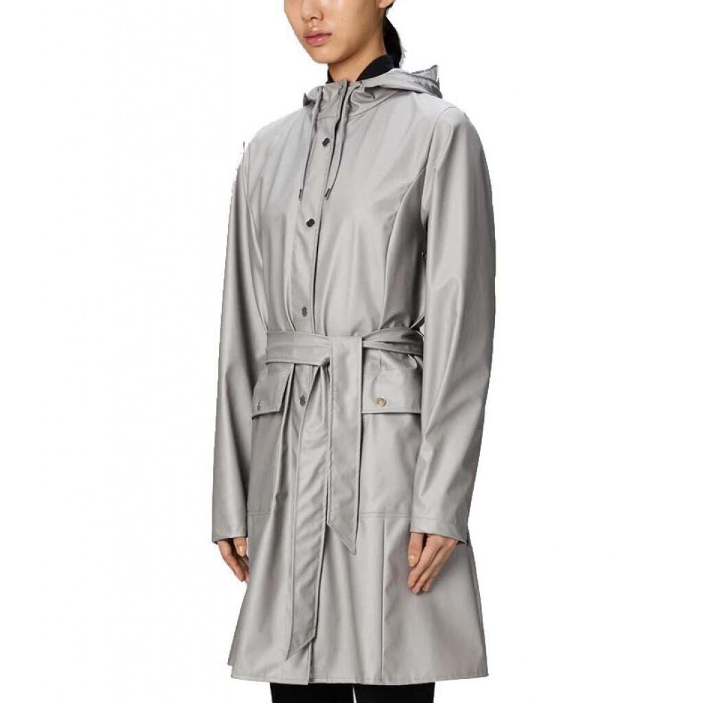 Kurtka RAINS CURVE LONG JACKET W3 Szary