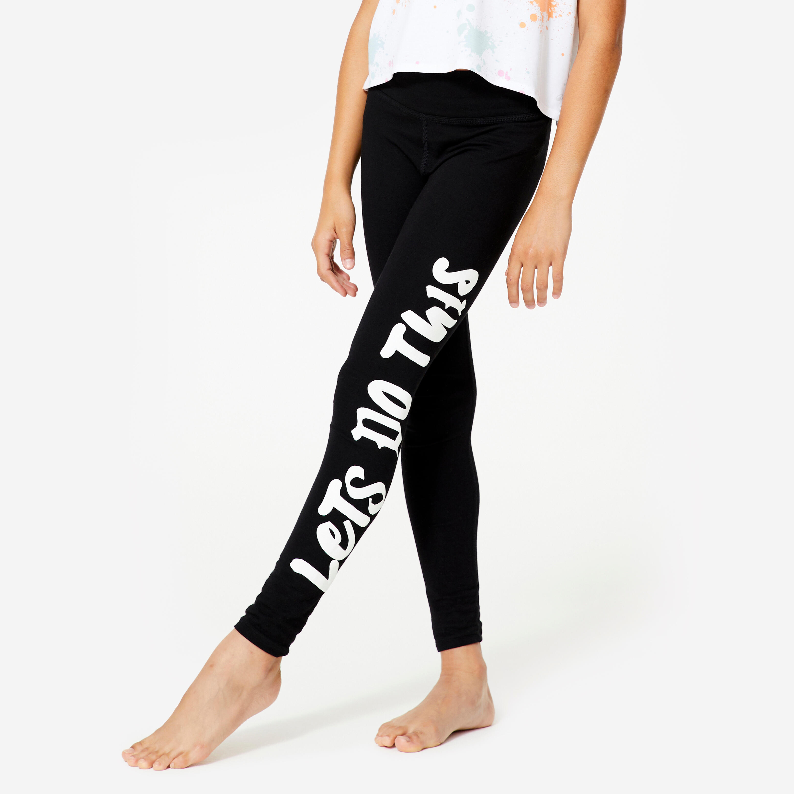Legginsy do tańca nowoczesnego dla dzieci Starever wysoki stan