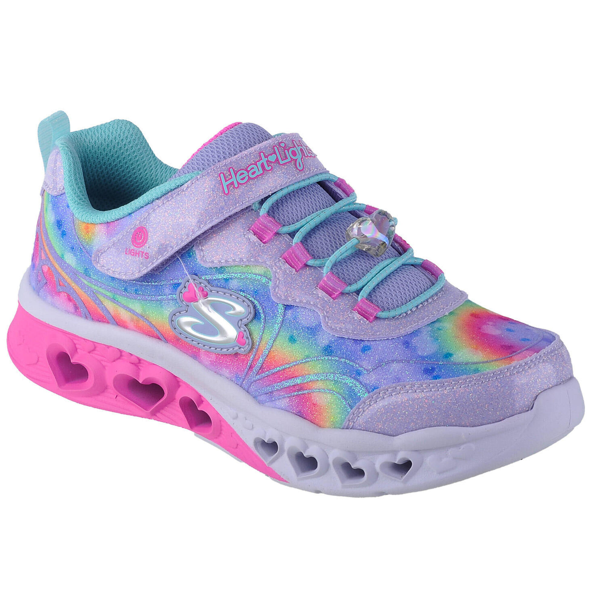 Buty sportowe Sneakersy dziewczęce Skechers Flutter Heart Lights-Groovy Swirl