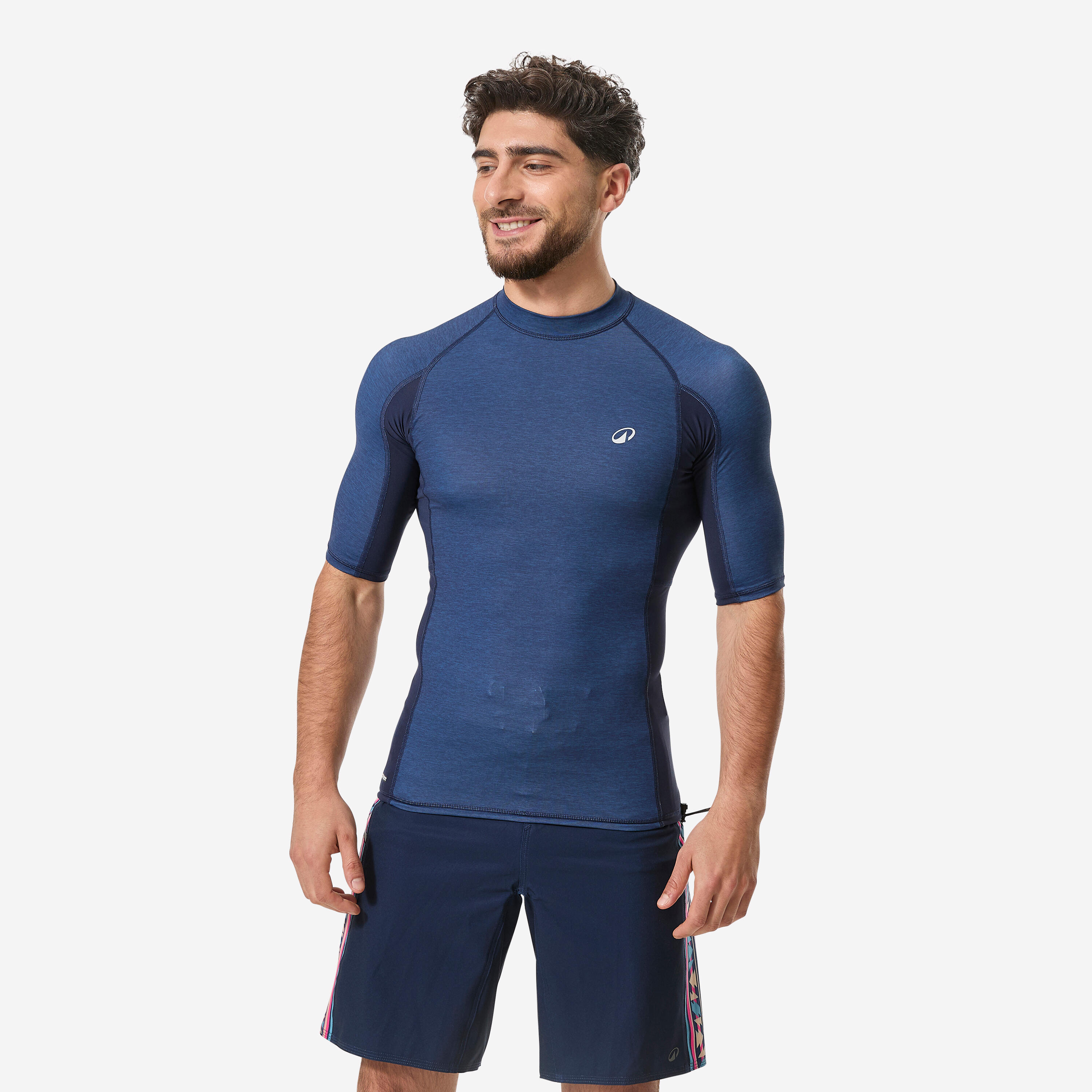 Top UV surfingowy męski Decathlon 500 Amphi krótki rękaw