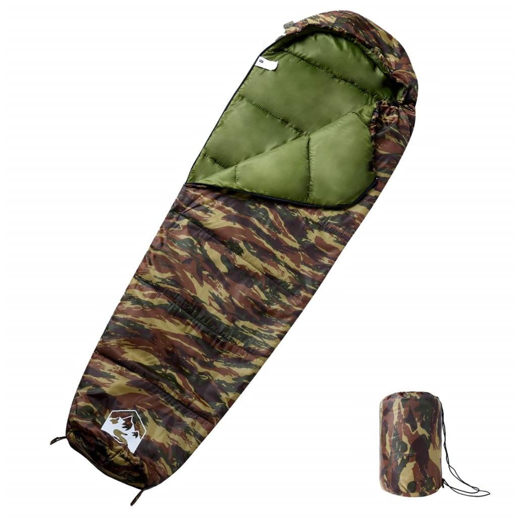 VidaXL śpiwór mumia dla dorosłych 3 sezony camo