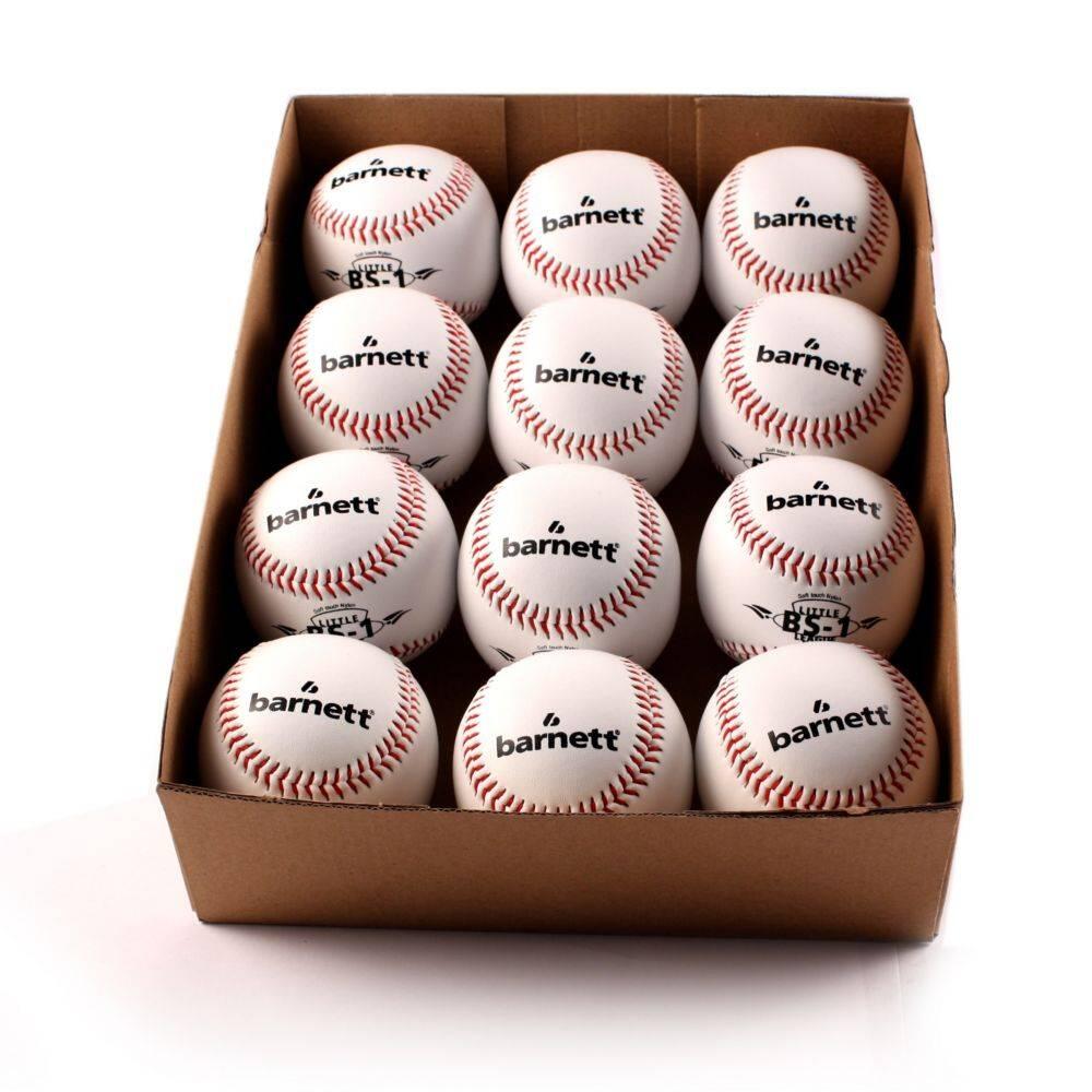 Piłki baseballowe treningowe, białe, 1 tuzin BS-1