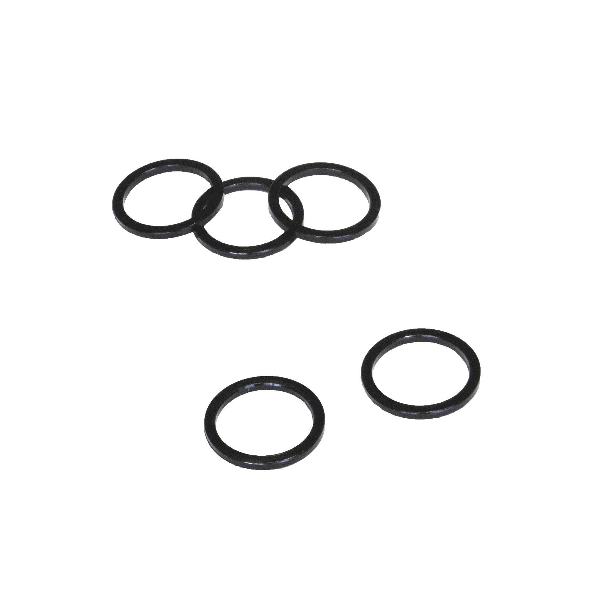 VWP podkładka steru alu 3mm 1 1/8 czarna  opak. 5