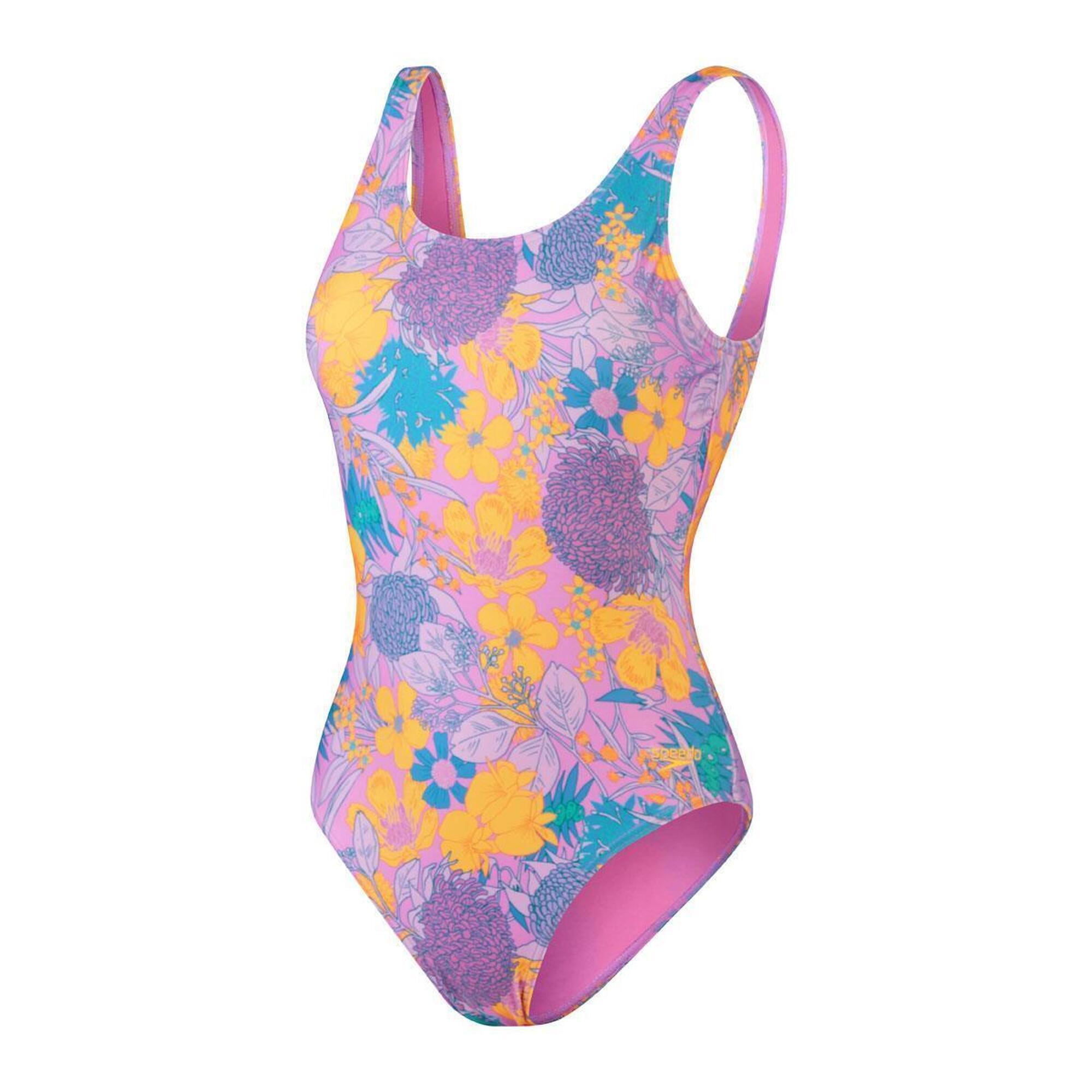 Strój Kąpielowy Speedo U-back – Fioletowy/żółty – Rozmiar 38