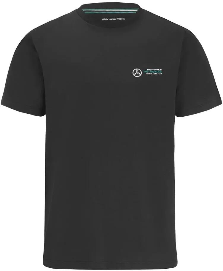 Koszulka T-shirt męska Mercedes F1 FW z małym logo, czarna